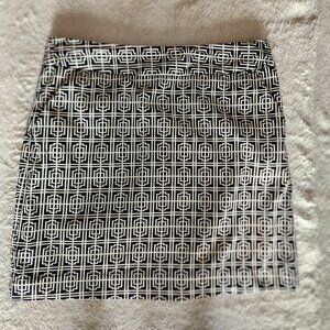 Pure Alfred Sung Geometric Black and White Skirt